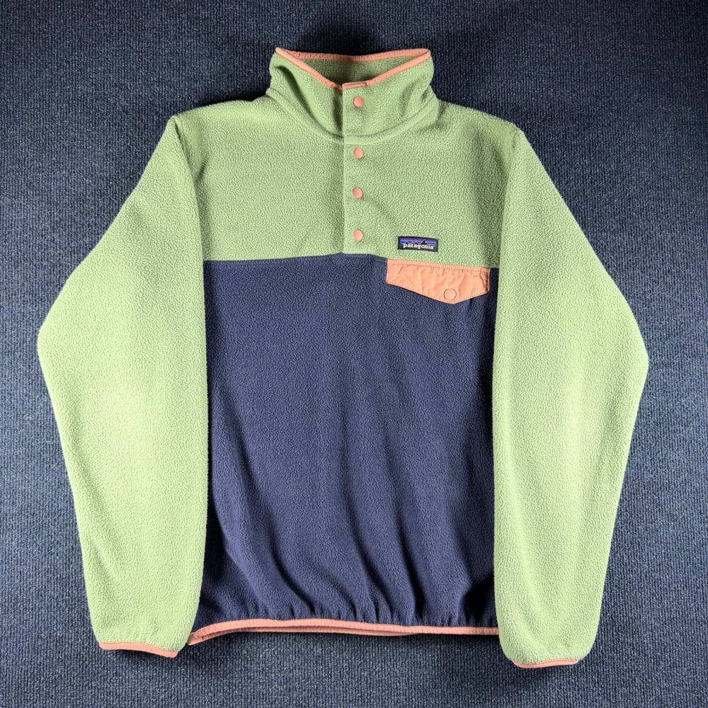 Patagonia Synchilla Snap-T Fleece Pullover Sz S Pit20.5 Green Retro